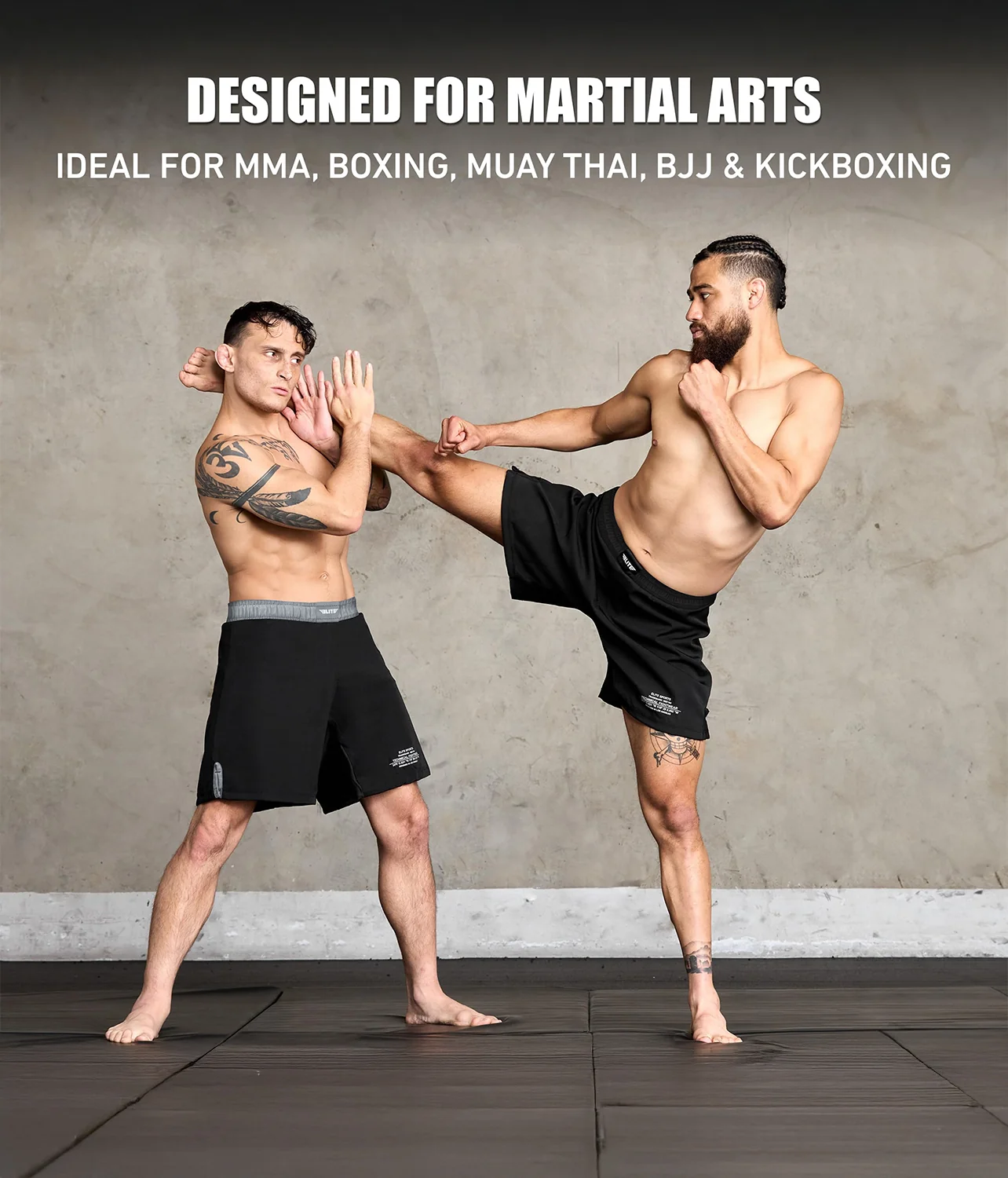 Black Jack Gray No Gi Mens BJJ Shorts - Image 6