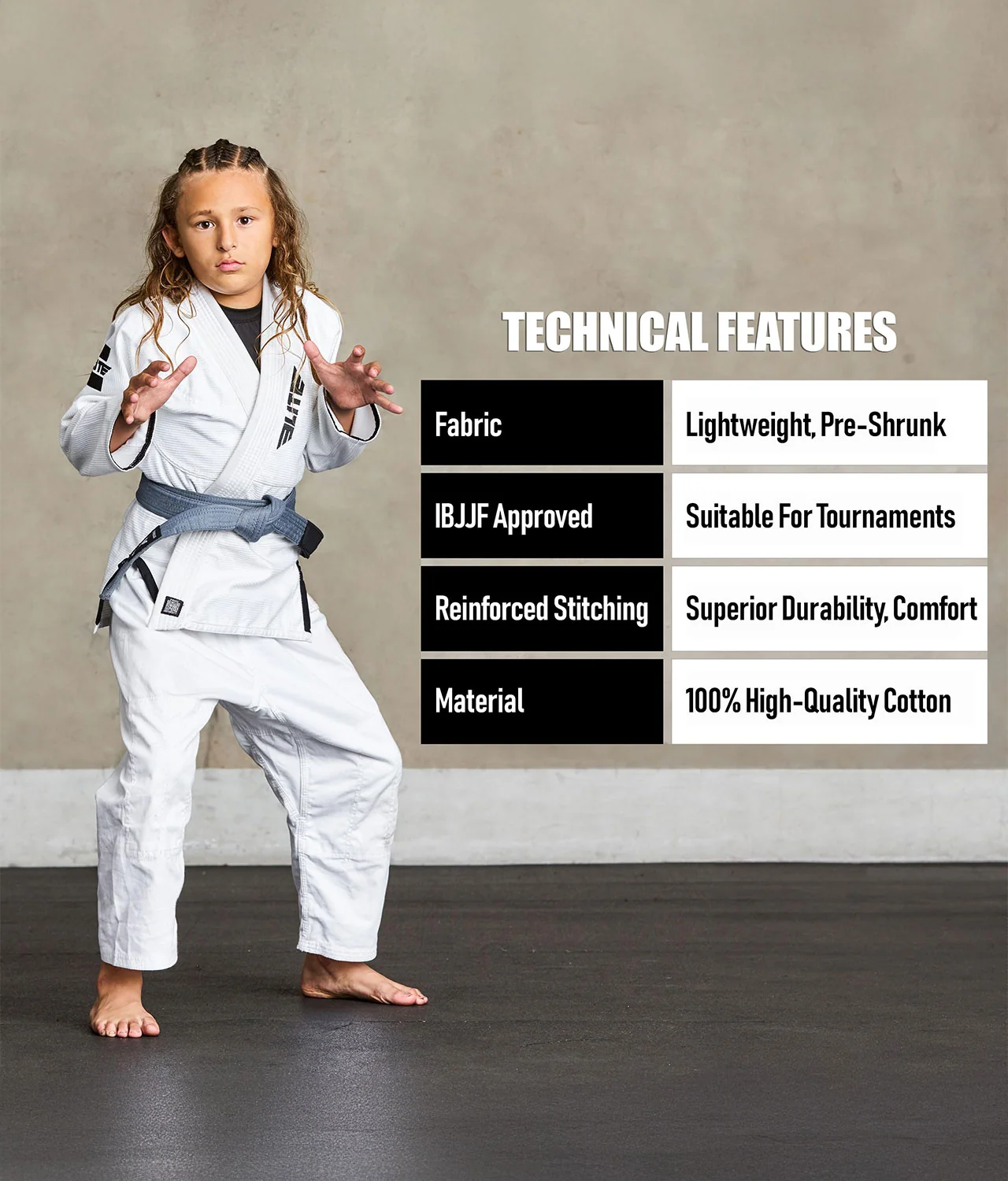 Brazilian Jiu Jitsu Kids BJJ Gray Belt - Image 4