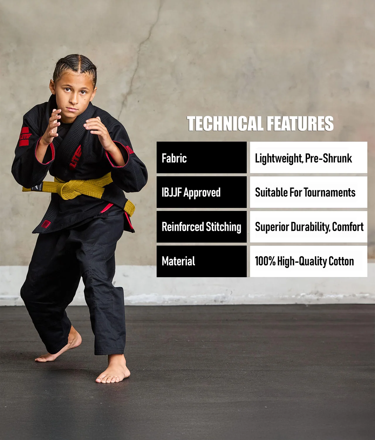 Brazilian Jiu Jitsu Kids BJJ Yellow Belt - Image 4