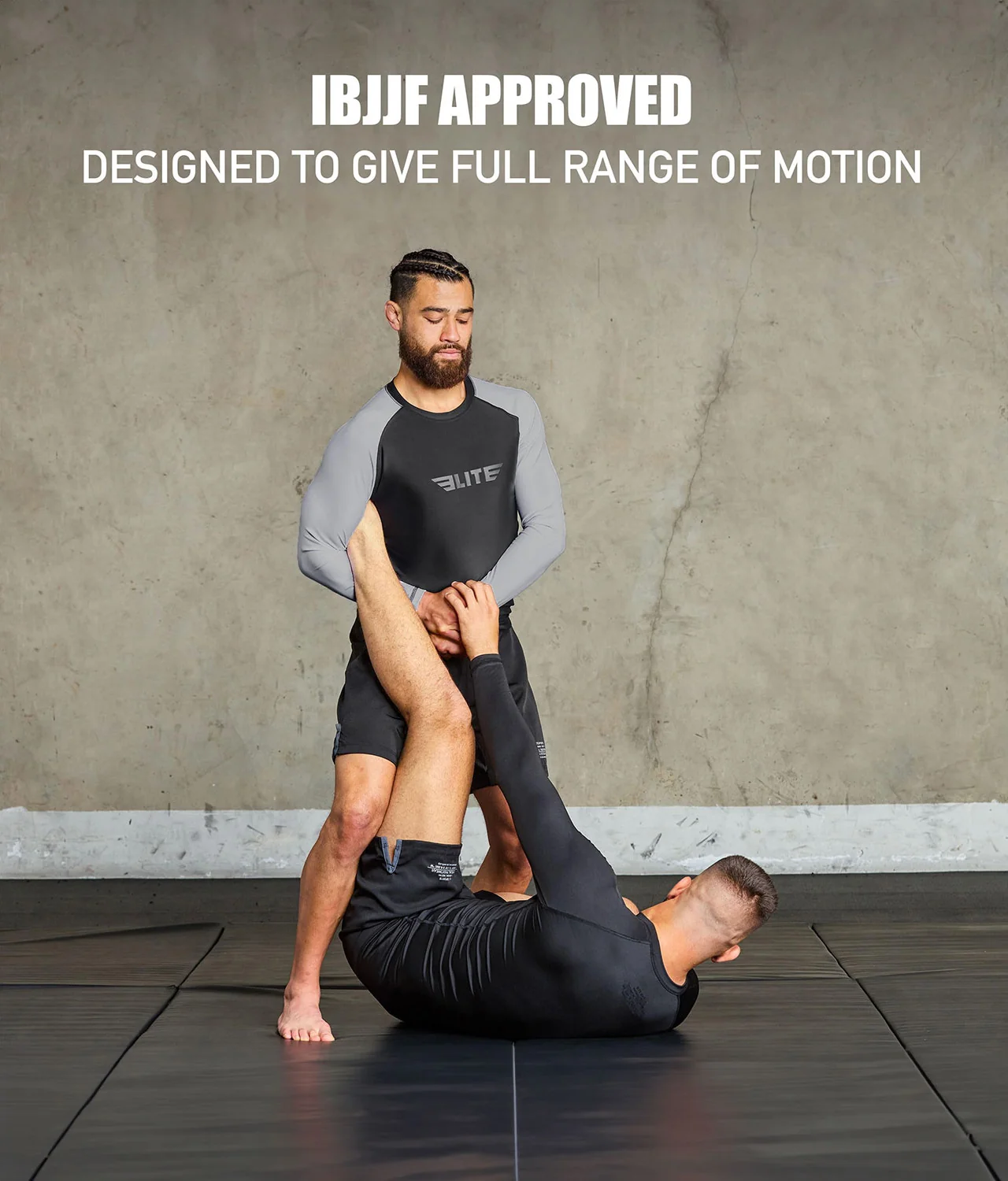 Standard Gray Long Sleeve No-Gi Mens BJJ Rash Guard - Image 6