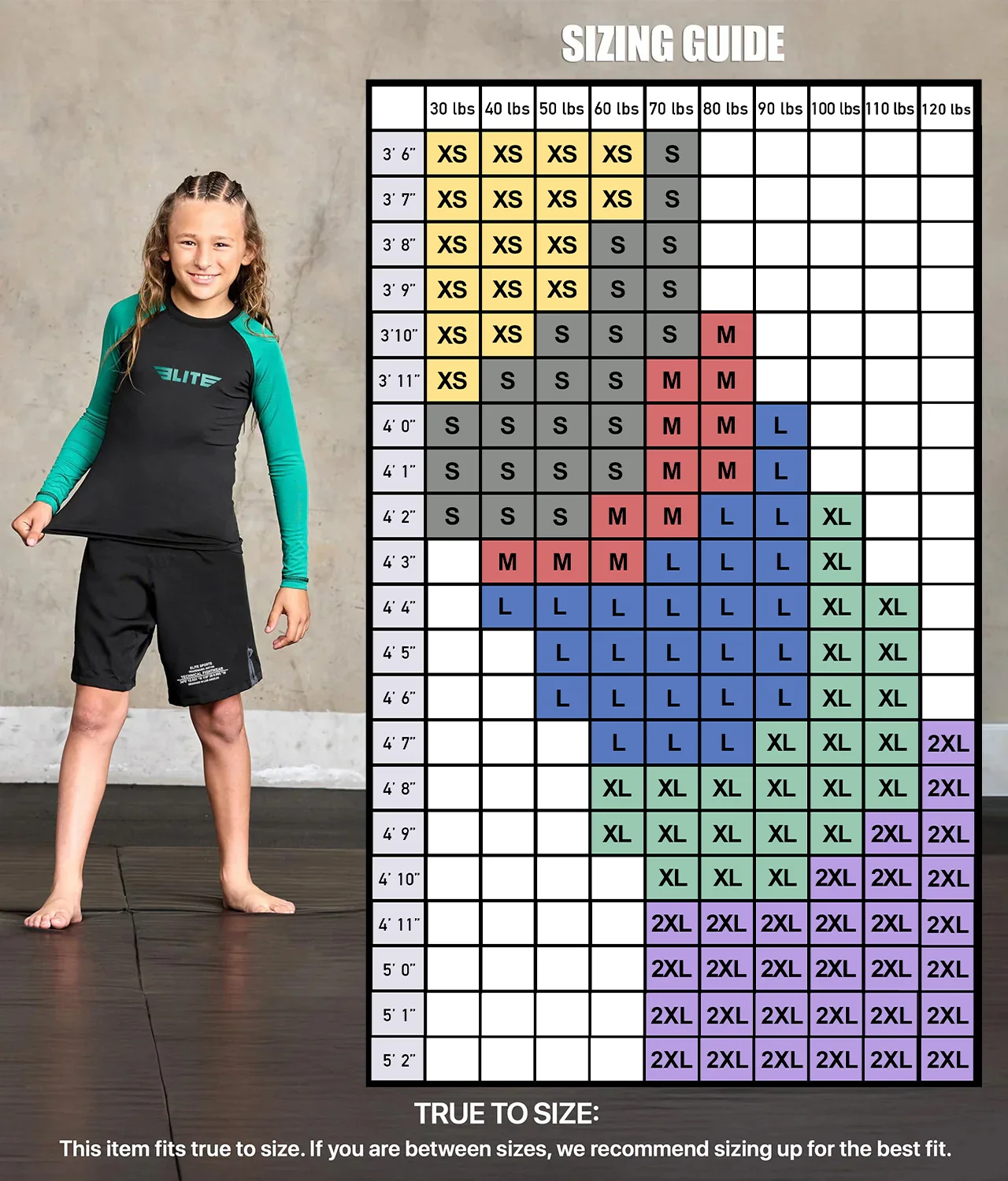 Standard Green Long Sleeve No-Gi Kids BJJ Rash Guard - Image 3