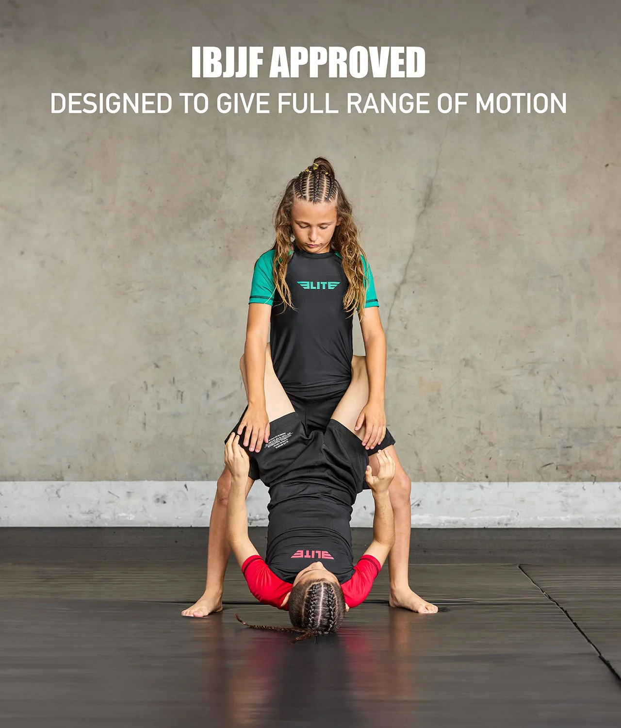 Standard Green Short Sleeve No-Gi Kids BJJ Rash Guard - Image 6