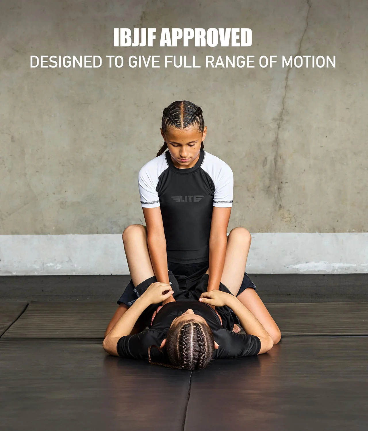Standard White Short Sleeve No-Gi Kids BJJ Rash Guard - Image 6