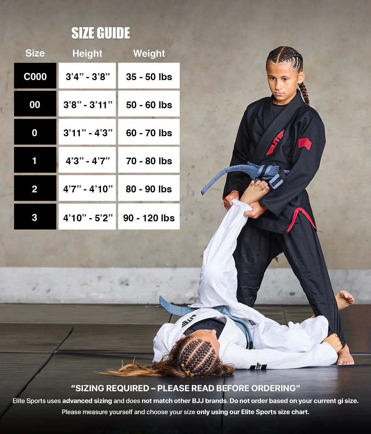 Core Black Brazilian Jiu Jitsu Kids BJJ Gi - Image 3