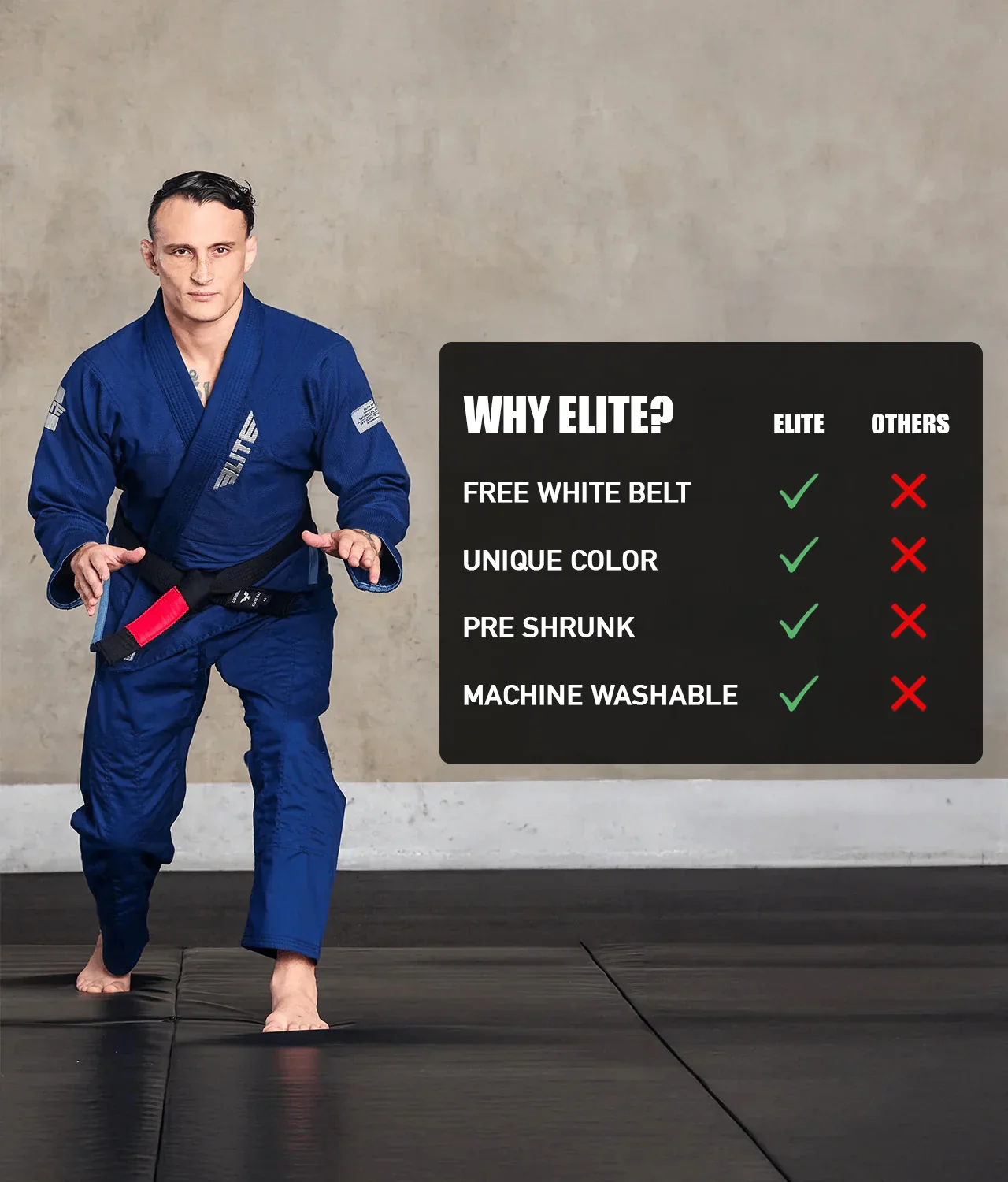Core Navy Brazilian Jiu Jitsu Mens BJJ Gi - Image 5