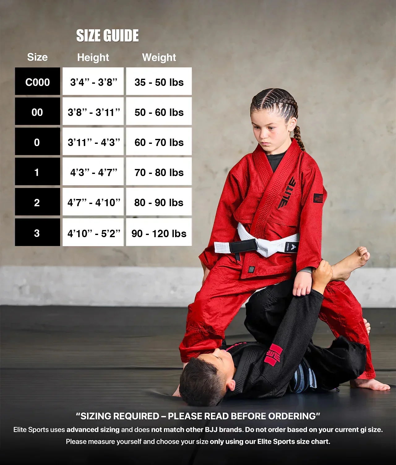 Core Red Brazilian Jiu Jitsu Kids BJJ Gi - Image 3