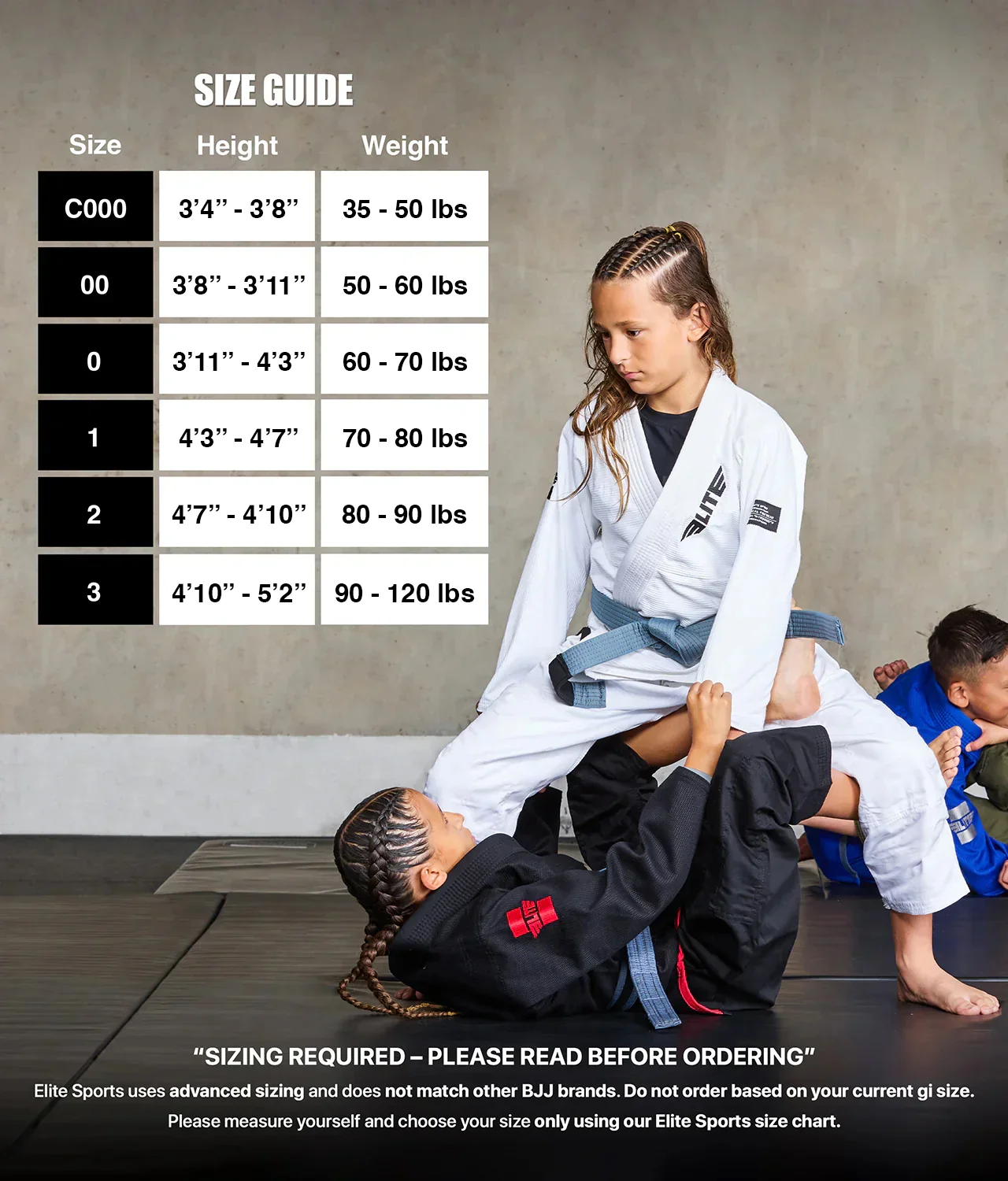 Core White/Black/Blue Brazilian Jiu Jitsu Kids BJJ Gi - (Pack of 3) - Image 3