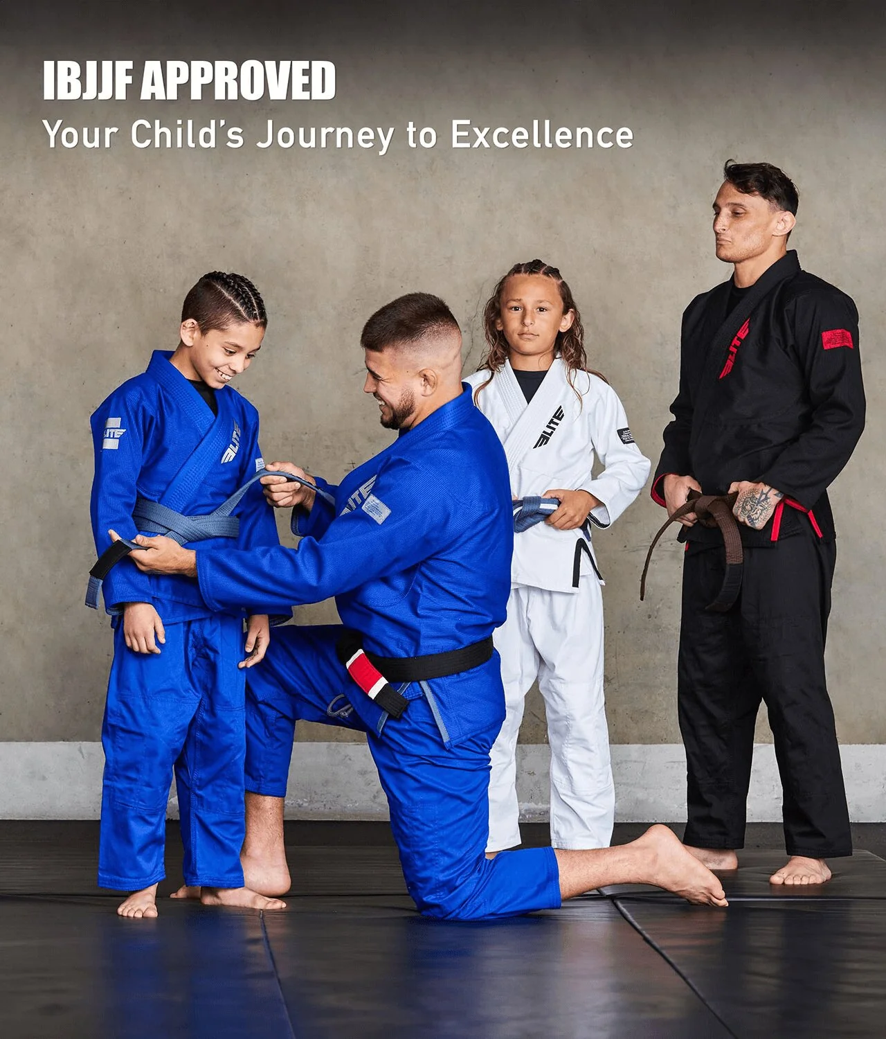 Core White/Black/Blue Brazilian Jiu Jitsu Kids BJJ Gi - (Pack of 3) - Image 6