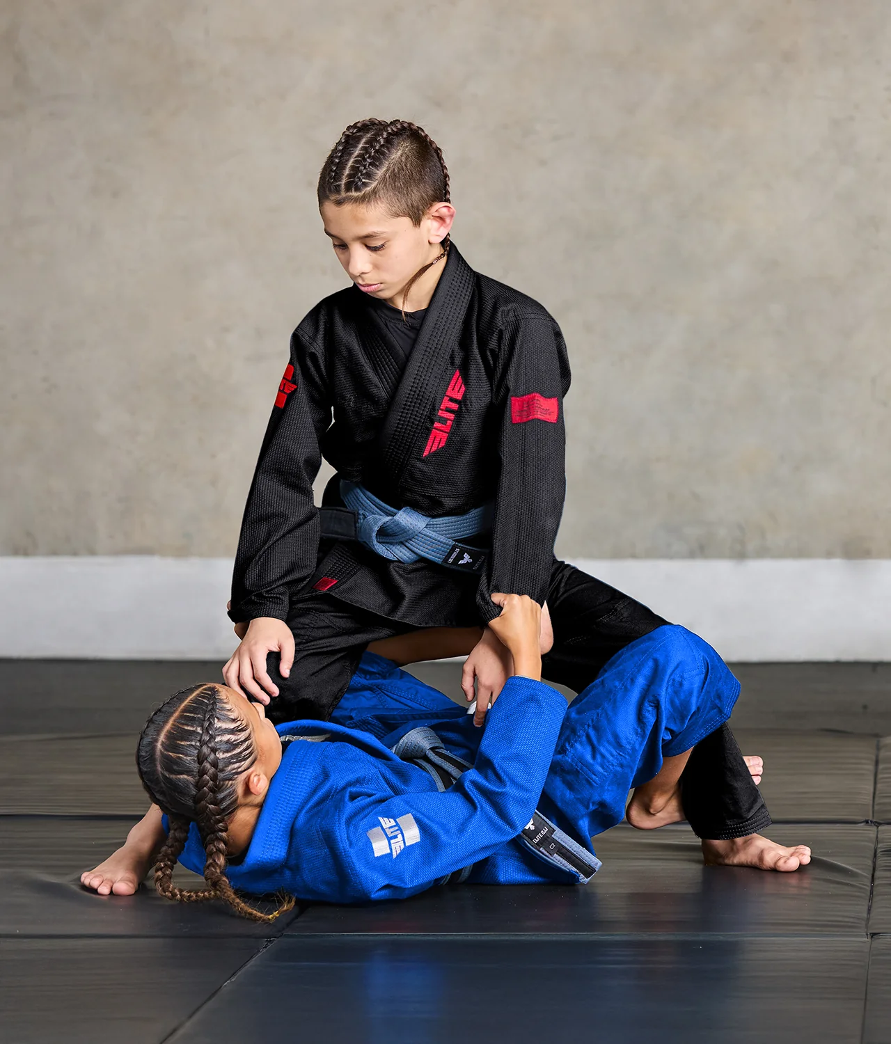 Core White/Black/Blue Brazilian Jiu Jitsu Kids BJJ Gi - (Pack of 3) - Image 7