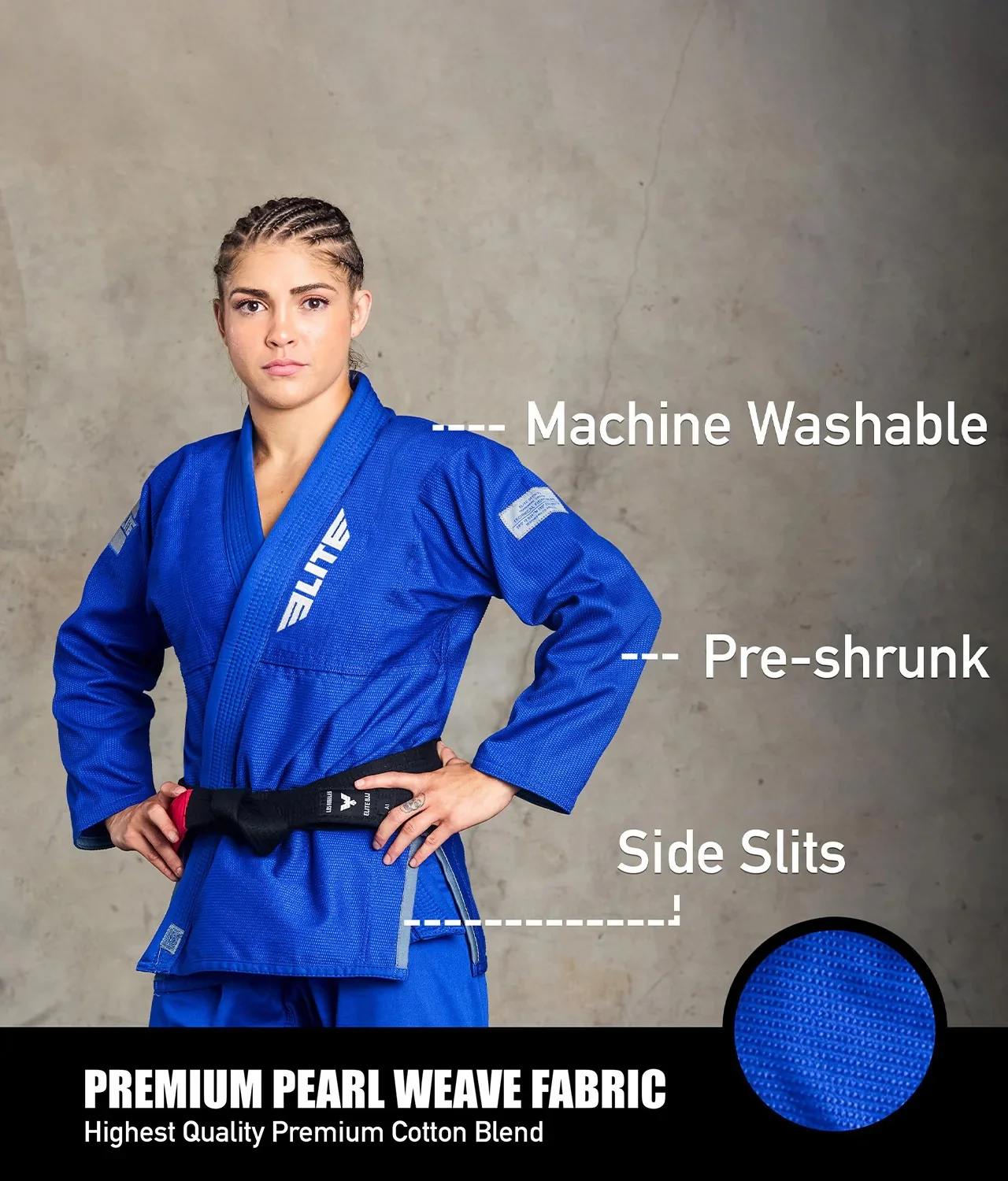 Core Blue Brazilian Jiu Jitsu Womens BJJ Gi - Image 2