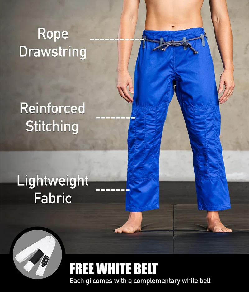 Core Blue Brazilian Jiu Jitsu Womens BJJ Gi - Image 4